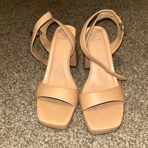 A New Day Women's Beige Strap Heels